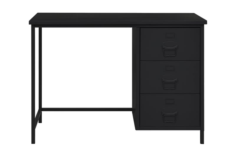 Skrivbord med lådor industriell svart 105x52x75 cm stål - Svart - Möbler - Bord & matgrupper - Kontorsbord - Skrivbord