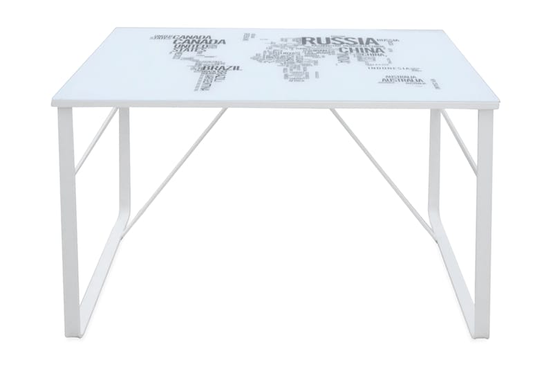 Skrivbord med världskarta 120x60x75 cm - Vit - Möbler - Bord & matgrupper - Kontorsbord - Skrivbord