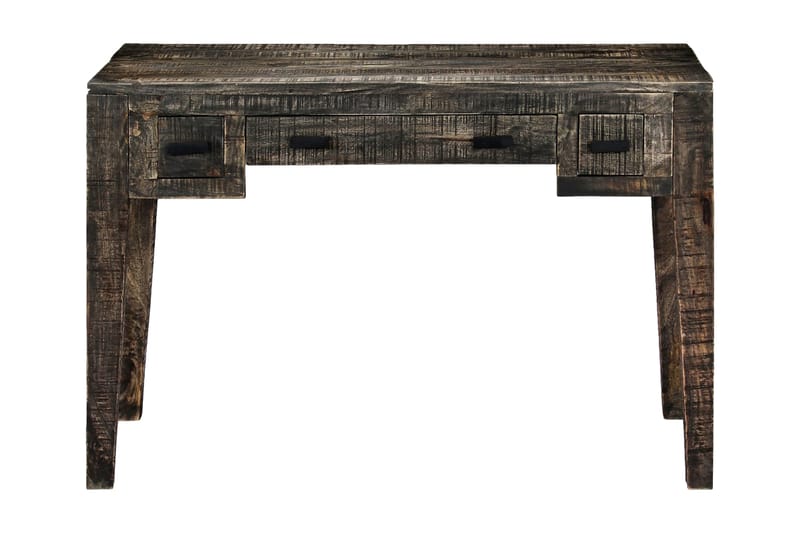Skrivbord svart 110x50x75 cm massivt mangoträ - Svart - Möbler - Bord & matgrupper - Kontorsbord - Skrivbord