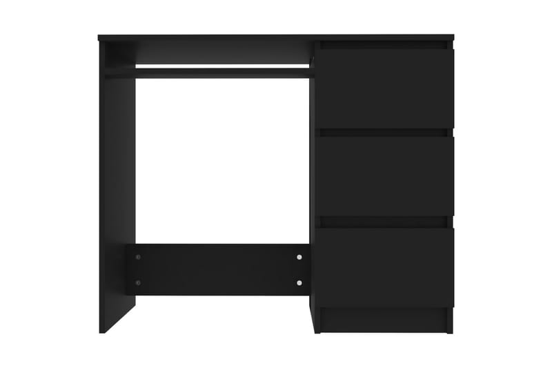 Skrivbord svart 90x45x76 cm spånskiva