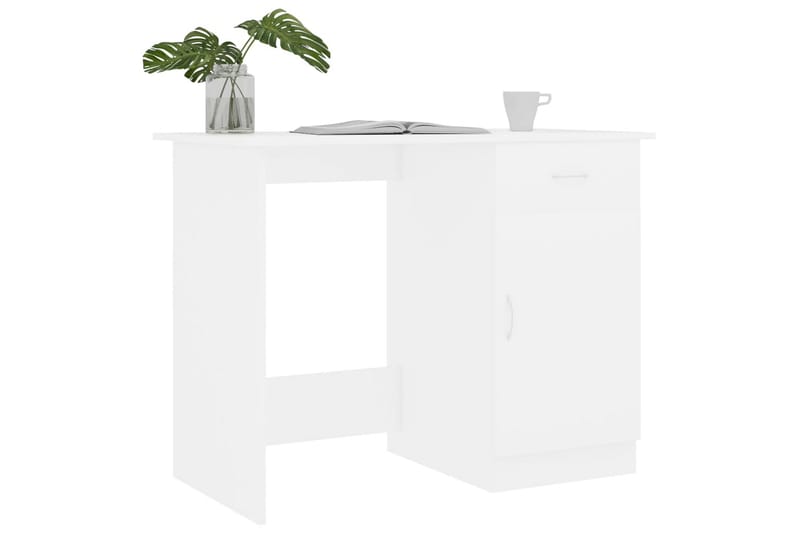 Skrivbord vit 100x50x76 cm spånskiva - Vit - Möbler - Bord & matgrupper - Kontorsbord - Skrivbord