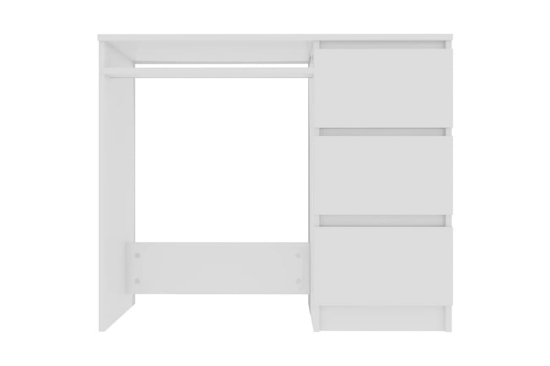 Skrivbord vit högglans 90x45x76 cm spånskiva - Vit - Möbler - Bord & matgrupper - Kontorsbord - Skrivbord