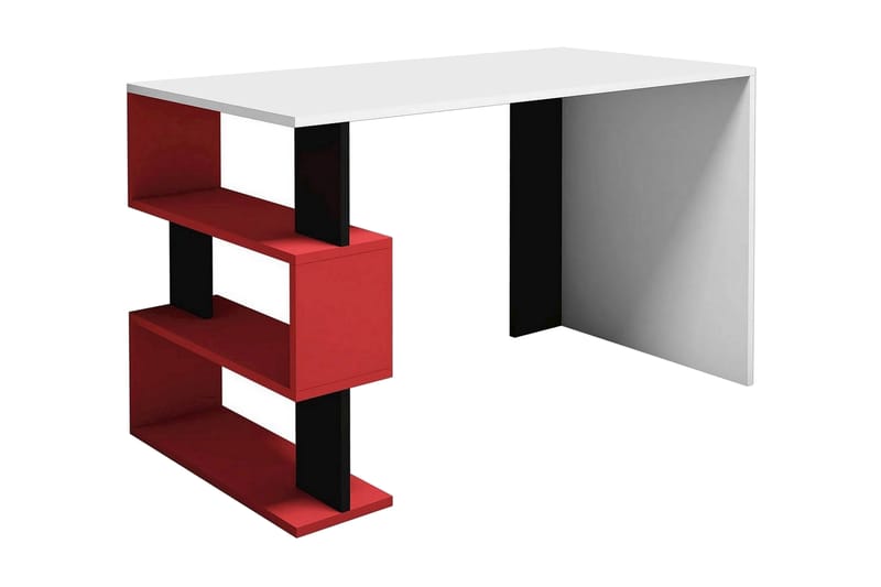Snap Skrivbord 120 cm med Förvaring 3 Hyllor - Homemania - Möbler - Bord & matgrupper - Kontorsbord - Skrivbord