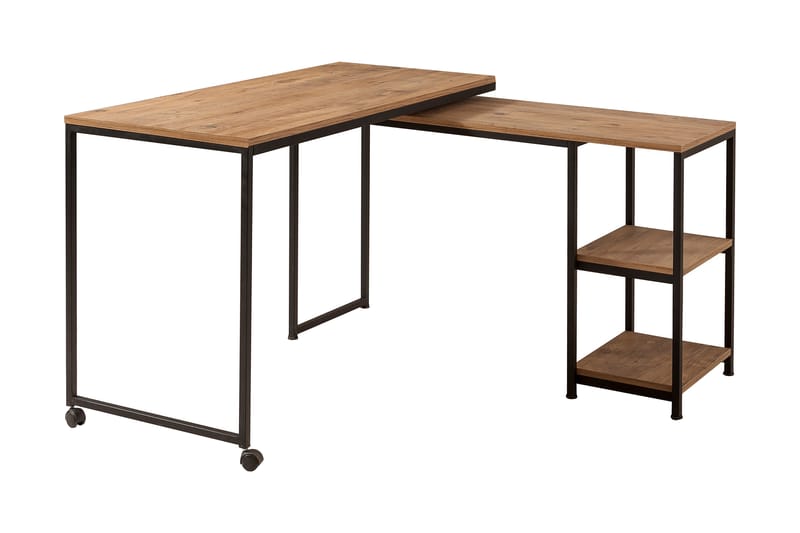 Soubiran Skrivbord 127 cm med Förvaring Hyllor - Natur/Svart - Möbler - Bord & matgrupper - Kontorsbord - Skrivbord
