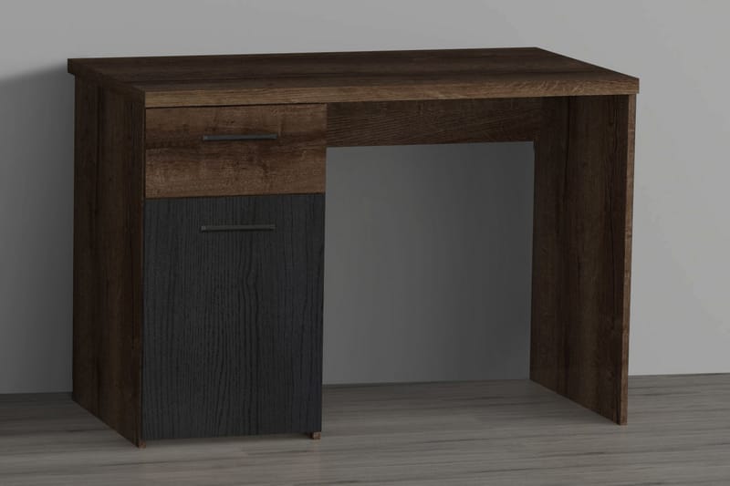 Sredets Skrivbord 110 cm 2 Skåp - Brun/Svart - Möbler - Bord & matgrupper - Kontorsbord - Skrivbord