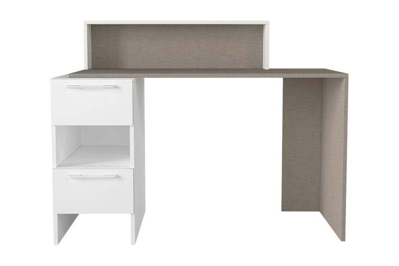 Sunagawa Skrivbord 127 cm med Förvaring Hyllor + Luckor - Vit - Möbler - Bord & matgrupper - Kontorsbord - Skrivbord
