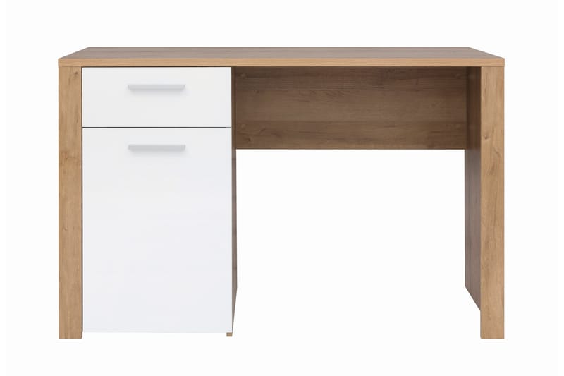 Tarka Datorbord 120 cm med Förvaring Låsa + Skåp - Ek/Vit - Möbler - Bord & matgrupper - Kontorsbord - Skrivbord