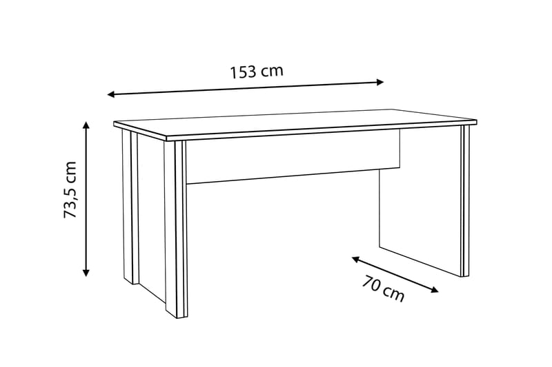 Torelles Skrivbord 153 cm - Brun/Grå - Möbler - Bord & matgrupper - Kontorsbord - Skrivbord