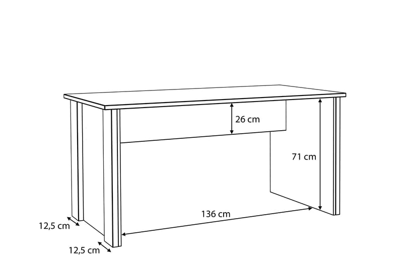 Torelles Skrivbord 153 cm - Brun/Grå - Möbler - Bord & matgrupper - Kontorsbord - Skrivbord