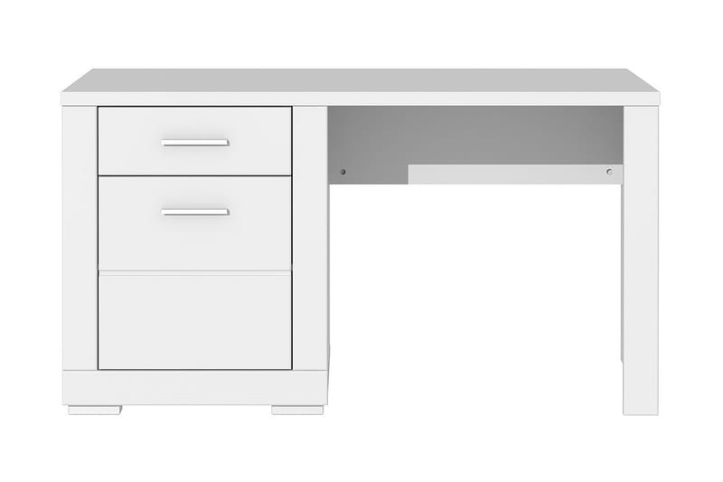 Uzayr Skrivbord 138 cm med Förvaring Hylla + Skåp - Vit - Möbler - Bord & matgrupper - Kontorsbord - Skrivbord
