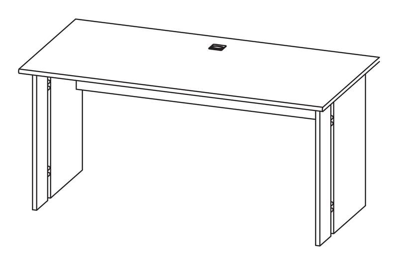 Vargbo Skrivbord 160 cm - Valnötsbrun - Möbler - Bord & matgrupper - Kontorsbord - Skrivbord