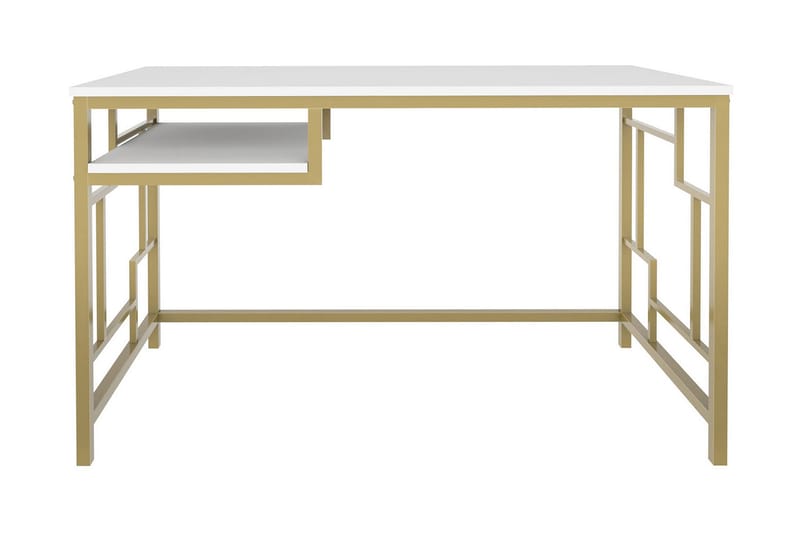 Vinresk Skrivbord 60x74,8x120 cm - Guld/Vit - Möbler - Bord & matgrupper - Kontorsbord - Skrivbord