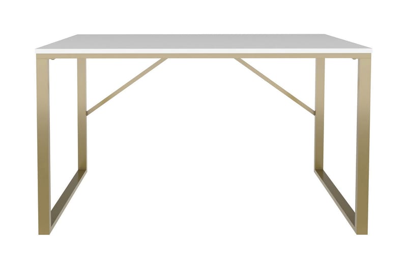 Vinresk Skrivbord 60x74x120 cm - Guld/Vit - Möbler - Bord & matgrupper - Kontorsbord - Skrivbord