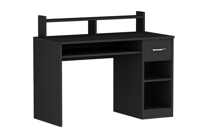 Yemisen Skrivbord 120 cm med Förvaring Låda + Hyllor - Antracit - Möbler - Bord & matgrupper - Kontorsbord - Skrivbord - Hörnskrivbord