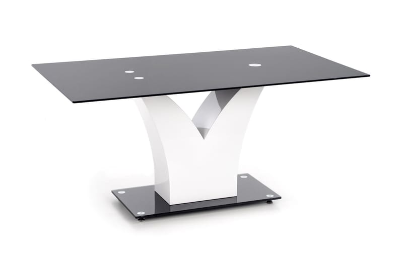 Abundis Matbord 160 cm Glas - Svart/Vit - Möbler - Bord & matgrupper - Matbord & köksbord