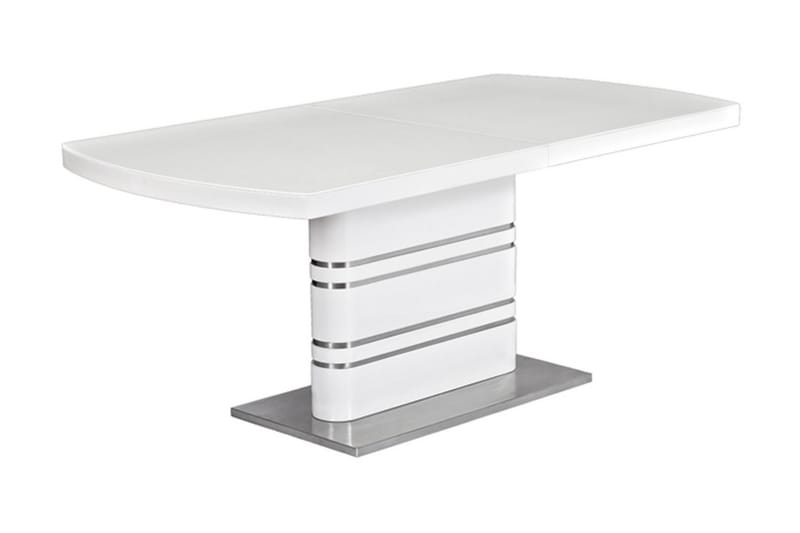 Agucci Förlängningsbart Matbord 140 cm - Glas/Vit/Silver - Möbler - Möbelset - Möbelset för vardagsrum