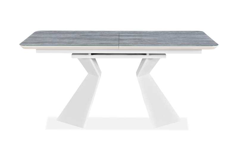 Aix Förlängningsbart Matbord 160 cm Glas - Vit - Möbler - Bord - Matbord & köksbord