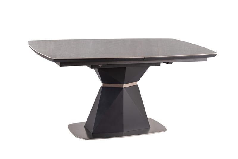 Alafia Förlängningsbart Matbord 160 cm - Keramik/Svart/Silver - Möbler - Bord - Matbord & köksbord