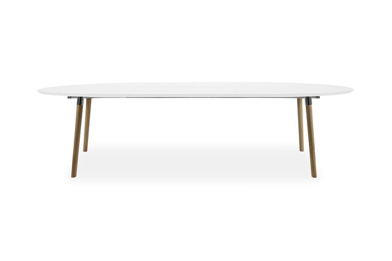 Anita Förlängningsbart Matbord 170 cm Ovalt - Vit/Träben - Möbler - Bord & matgrupper - Matbord & köksbord