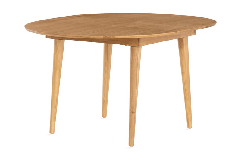 Beagan Förlängningsbart Matbord 110 cm Runt Massiv Ek - Brun - Möbler - Bord - Matbord & köksbord