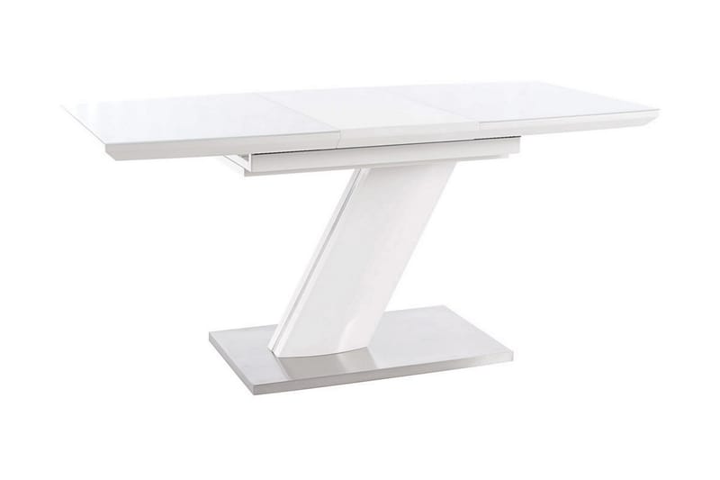 Bendale Förlängningsbart Matbord 120 cm - Glas/Vit Matt Lack/Silver - Möbler - Bord & matgrupper - Matbord & köksbord