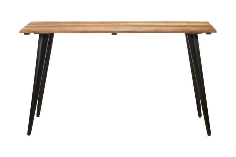 Bord med levande kant 140x60x75 cm massivt akaciaträ - Brun - Möbler - Bord & matgrupper - Matbord & köksbord