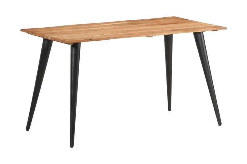 Bord med levande kant 140x60x75 cm massivt akaciaträ - Brun - Möbler - Bord & matgrupper - Matbord & köksbord