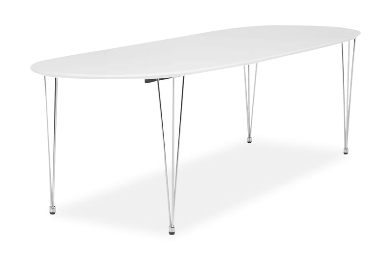 Caddy Matbord 180 cm med 2 Tilläggsskivor Ovalt - Vit - Möbler - Bord - Matbord & köksbord