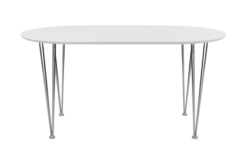Canzona Matbord 150 cm Ovalt - Vit/Krom - Möbler - Bord & matgrupper - Matbord & köksbord