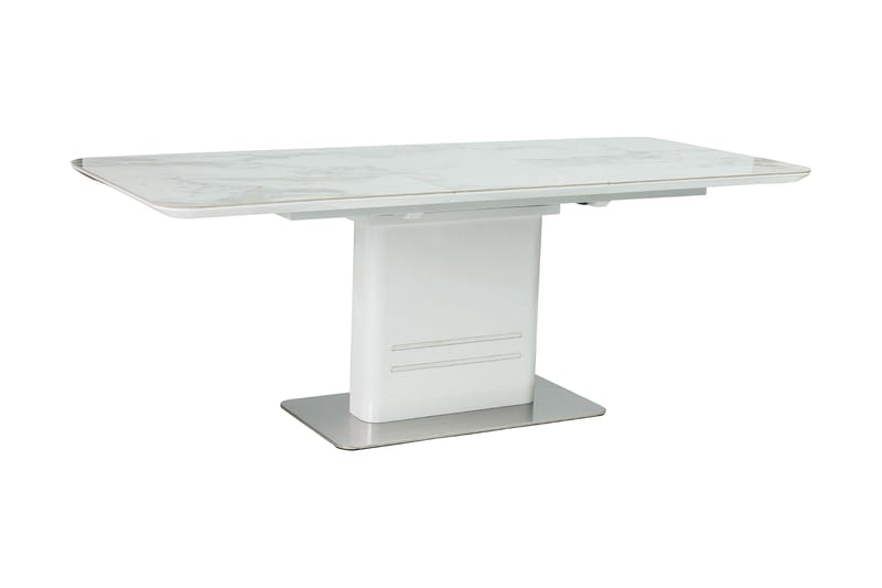 Cartiera Förlängningsbart Matbord 160 cm - Keramik/Vit/Silver - Möbler - Bord & matgrupper - Matbord & köksbord