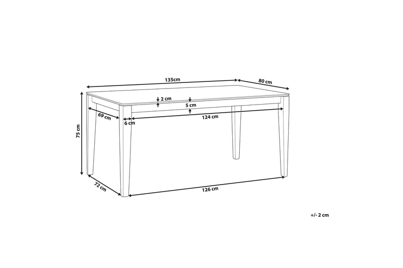Cedar Matbord 135 cm - Svart - Möbler - Bord & matgrupper - Matbord & köksbord
