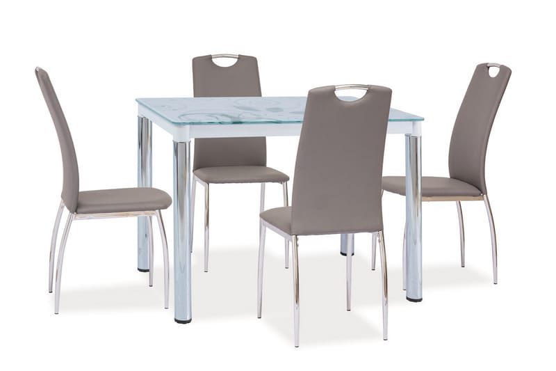 Damara Matbord 100 cm - Glas/Svart - Möbler - Bord & matgrupper - Matbord & köksbord