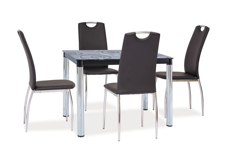 Damara Matbord 100 cm - Glas/Vit - Möbler - Bord & matgrupper - Matbord & köksbord