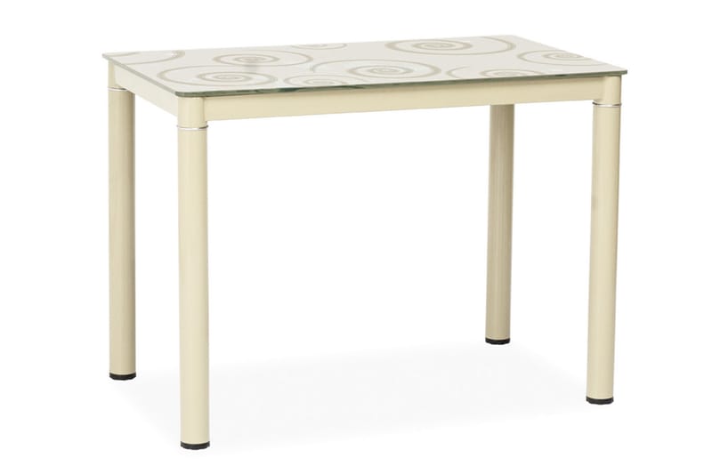 Damara Matbord 80 cm - Glas/Beige - Möbler - Bord & matgrupper - Matbord & köksbord