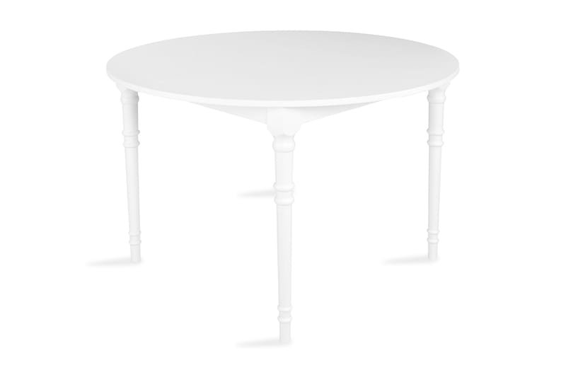 Erin Förlängningsbart Matbord 115 cm Runt - Vit - Möbler - Bord & matgrupper - Matbord & köksbord