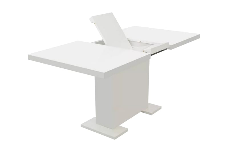 Förlängningsbart matbord högglans vit - Vit - Möbler - Bord & matgrupper - Matbord & köksbord
