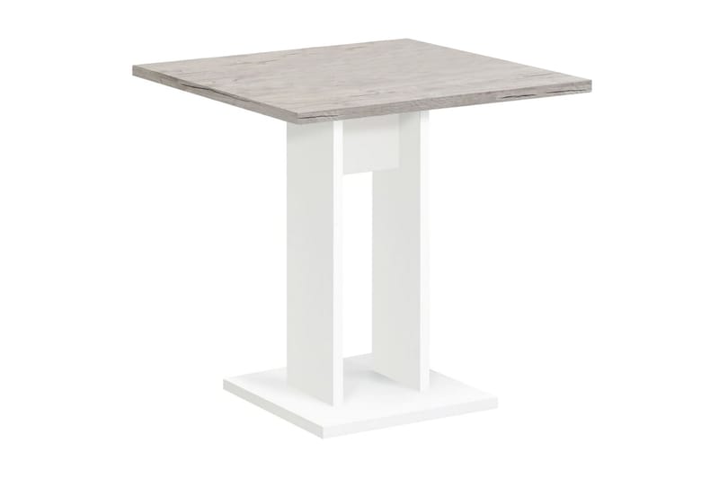 FMD Matbord 70 cm ljus ek och vit - Vit - Möbler - Bord & matgrupper - Matbord & köksbord