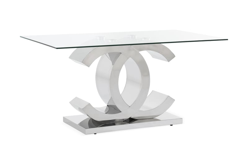 Frykman Matbord 150 cm - Rostfritt Stål/Glas/Transparent - Möbler - Bord - Matbord & köksbord