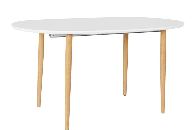 Gaeta Matbord Ovalt 160 cm - Vit/Natur - Möbler - Bord & matgrupper - Matbord & köksbord