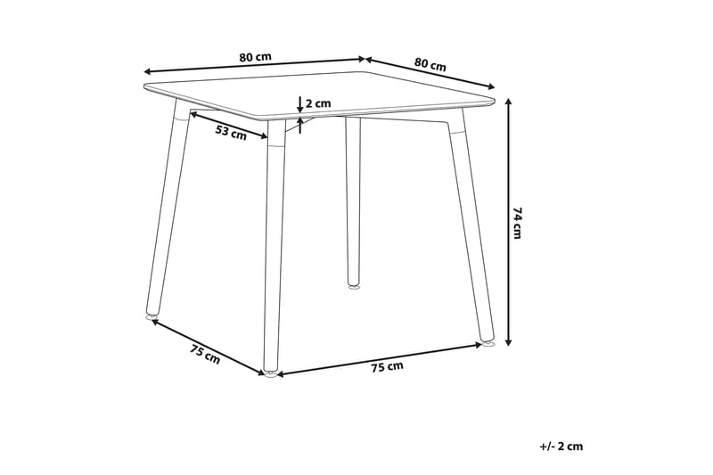 Gilge Matbord 80x80 cm - Svart - Möbler - Bord - Matbord & köksbord