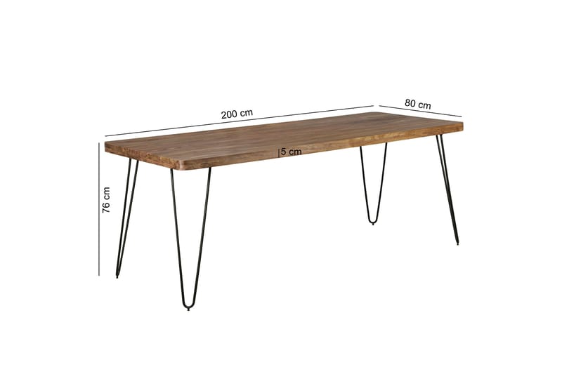 Hookway Matbord 200 cm - Trä/natur - Möbler - Bord & matgrupper - Matbord & köksbord