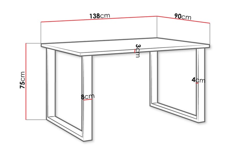 Imper Matbord 138 cm - Brun - Möbler - Bord & matgrupper - Matbord & köksbord