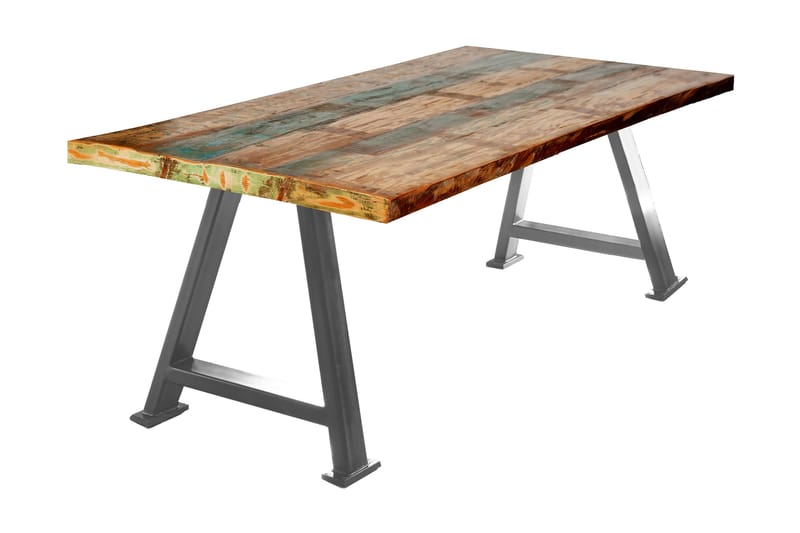 Laikera Matbord 160x85 cm - Återvunnet Trä/Flerfärgad/Silver - Möbler - Bord & matgrupper - Matbord & köksbord