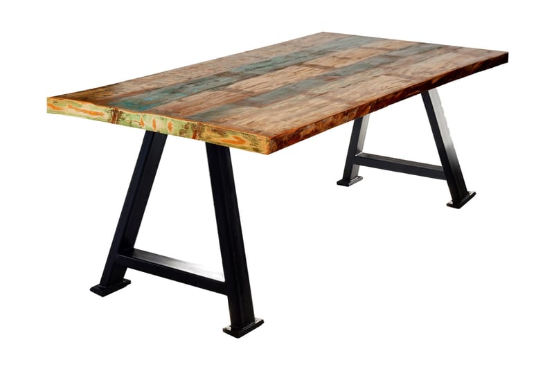 Laikera Matbord 160x85 cm - Återvunnet Trä/Flerfärgad/Svart - Möbler - Bord & matgrupper - Matbord & köksbord