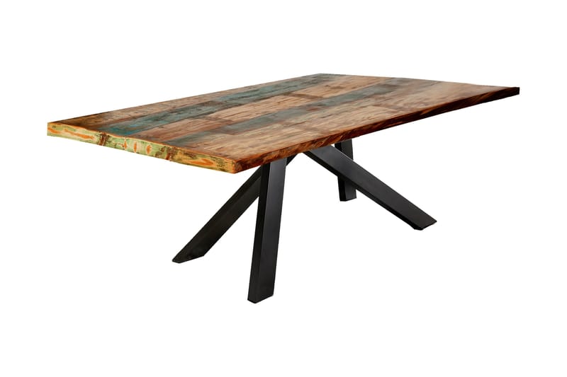 Laikera Matbord 220 cm - Återvunnet Trä/Flerfärgad/Svart - Möbler - Bord & matgrupper - Matbord & köksbord