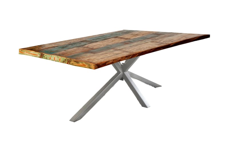 Laikera Matbord 240 cm - Återvunnet Trä/Flerfärgad/Silver - Möbler - Bord & matgrupper - Matbord & köksbord