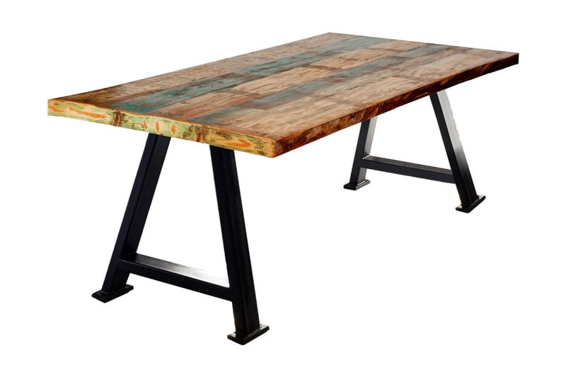 Laikera Matbord 240 cm - Återvunnet Trä/Flerfärgad/Svart - Möbler - Bord & matgrupper - Matbord & köksbord