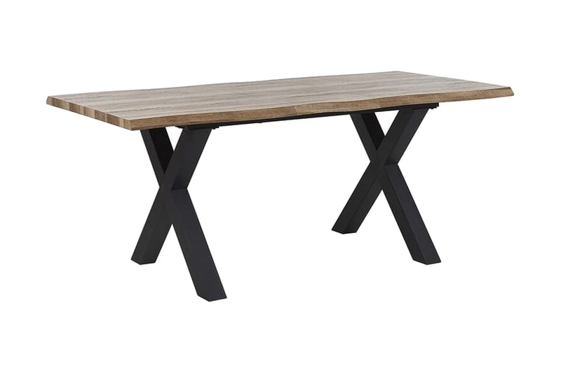 Lawtey Matbord 180 cm Förlängningsbart - Ljus Trä/Svart - Möbler - Bord & matgrupper - Klaffbord & Hopfällbart bord