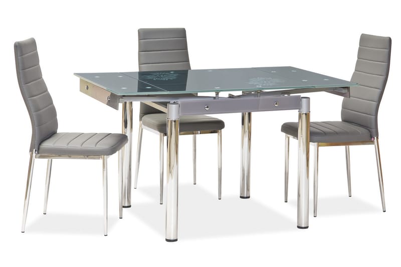 Lioma Förlängningsbart Matbord 80 cm - Glas/Grå - Möbler - Bord - Matbord & köksbord