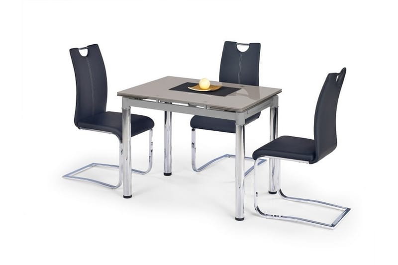 Logan Förlängningsbart Matbord 96 cm Glas - Grå - Möbler - Bord & matgrupper - Matbord & köksbord